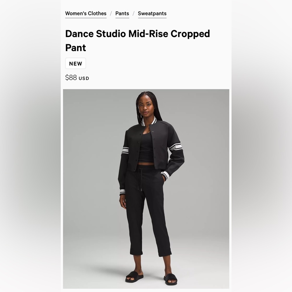 Dance Studio Mid-Rise Cropped
Pant | LULULEMON - BLACK
